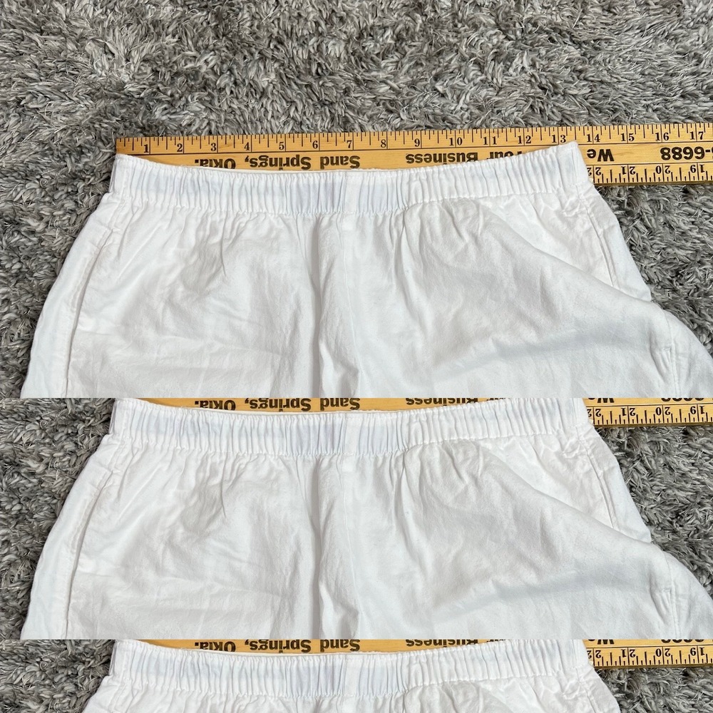 Womens Sleep Shorts By Hollister XS White Cotton Class of '25 Pockets Soft Girl - Picture 7 of 10